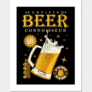 Certified Beer Connoisseur Posters and Art